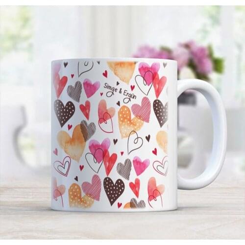 Personalized White Mug Cup (Valentines Day Temalı-49)