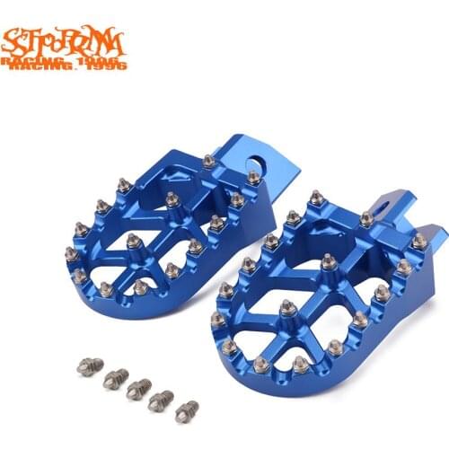 Motorcycle CNC Foot Pegs Footpeg Pedals Rests For Yamaha YZ80 YZ125 YZ250 500 490 WR200 WR250 TTR90 110 125 250 XT250 2008-2021