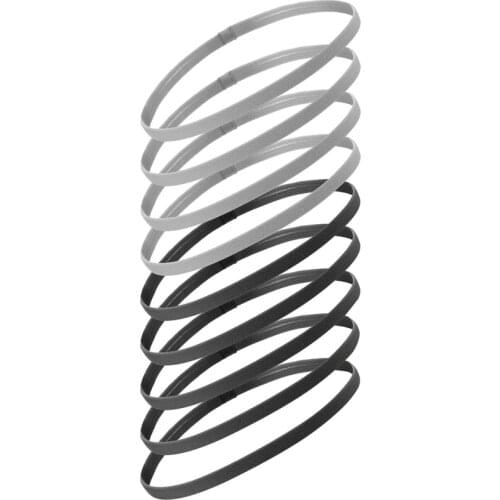 9 Pcs Thick Non-Slip Elastic Sport Headbands Hair Headbands,Exercise Hair and Sweatbands for Women and Men(Black, Grey)