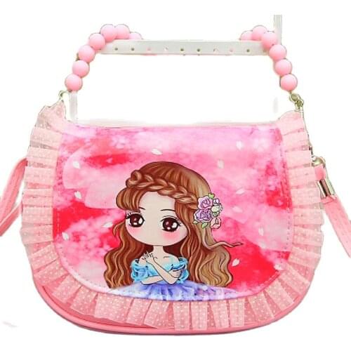 PU Leather Princess Cartoon Coin Purse Wallet Small Sack Crossbody Phone Pouch Money Bag Bolsa Carteira Feminina for Baby Girls