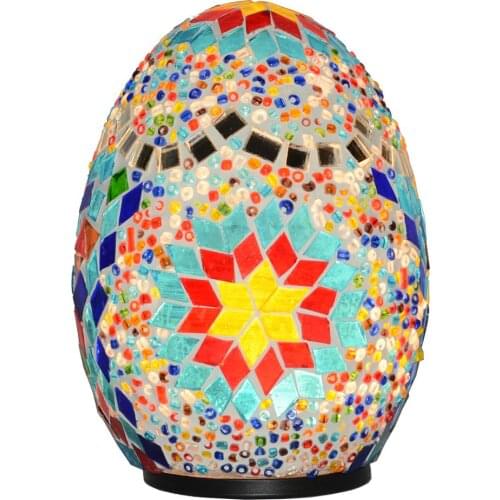 Lucky Egg Turkish Mosaic Night Light Handmade Mosaic Glass Lamp Decoration