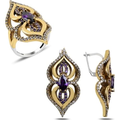 Silver 925 Sterling Zircon Cubic Zirconia Authentic Set