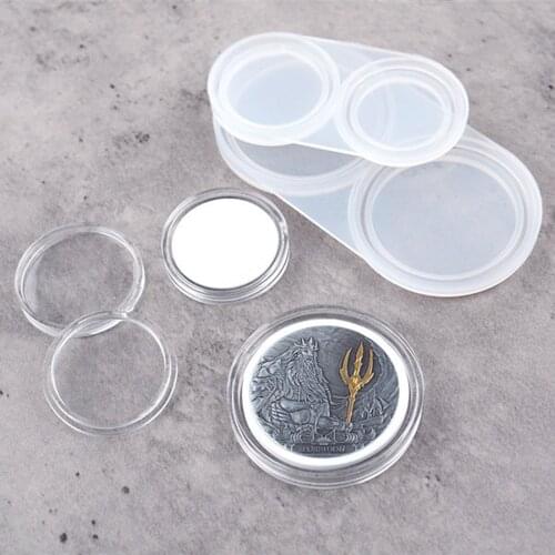 Coin Capsule Resin Mold Coin Holder Case Silicone Casting Mold