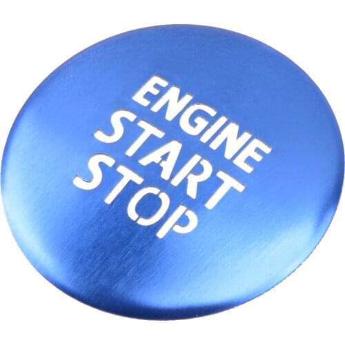 Aluminium Alloy Blue Car Engine Start Stop Push Button Switch Cover Fit For Toyota Tacoma 2016 2017 2018 2019 2020