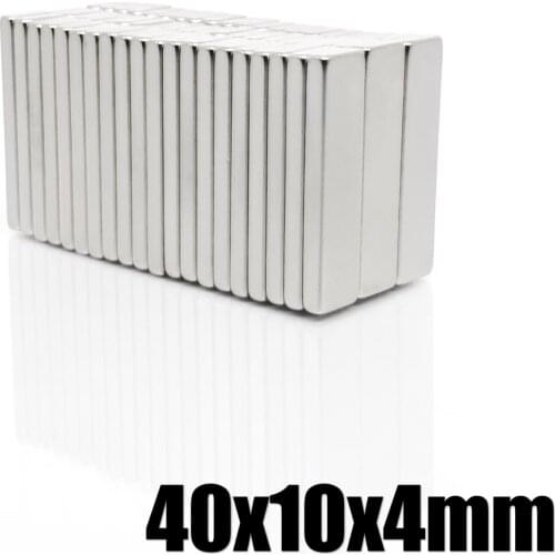 1/2/5/10/20Pcs 40x10x4 Neodymium Magnet 40mm x 10mm x 4mm N35 NdFeB Block Super Powerful Strong Permanent Magnetic imanes