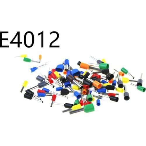 100PCS 12 AWG Long Tube Insulated End Terminal Wire Copper Crimp Connector E4012