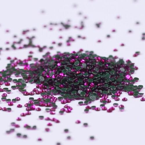 1440pcs/lot Pink Purple Color ss6 Flat Back Round Acrylic Rhinestones Beads 3D Acrylic Nail Art / Garment Decoration