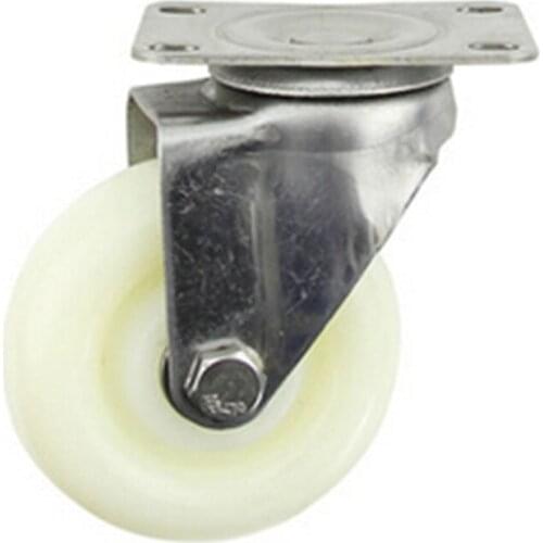 4'' Swivel Wheel Caster Industrial Castor Universal Wheel Nylon 360 Degree Rolling Medical Heavy Caster Double Bearing Wheel