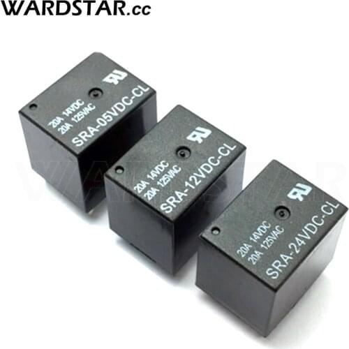 5pcs Power Relay SRA-05VDC-CL SRA-12VDC-CL SRA-24VDC-CL DC05 12 24V 20A 5pin One Open One Close New Original