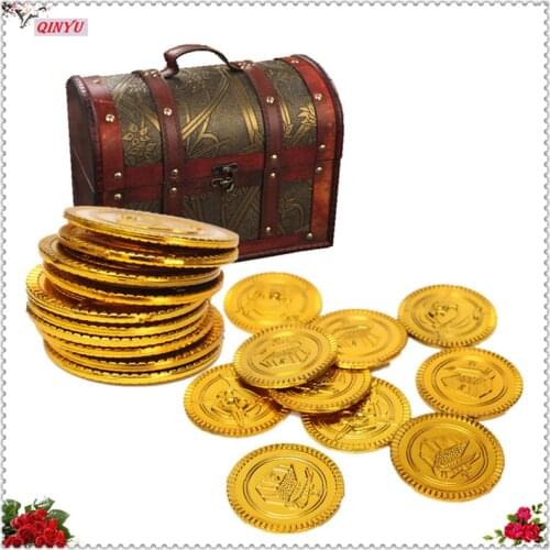 50Pcs Happy Halloween Pirate Plastic Coin Cosplay Props Gold Silver Skull Coin Halloween Party Kids Toys Supplies 5z