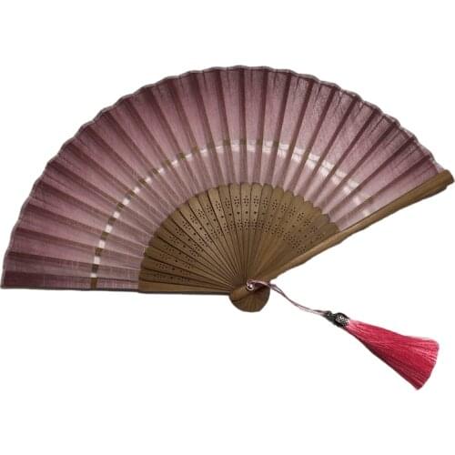 6-Inch Gift Fan Folding Fan Cotton and Linen Fan Japanese Style Female Fan Folding Fan Two-Section Fan Two-Section