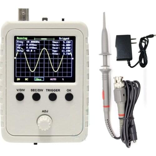 Promotion! 2.4Inch Portable Tft Digital Mini Oscilloscope Logic Analyzer Kit With European Power Supply + Bnc Probe Eu Plug