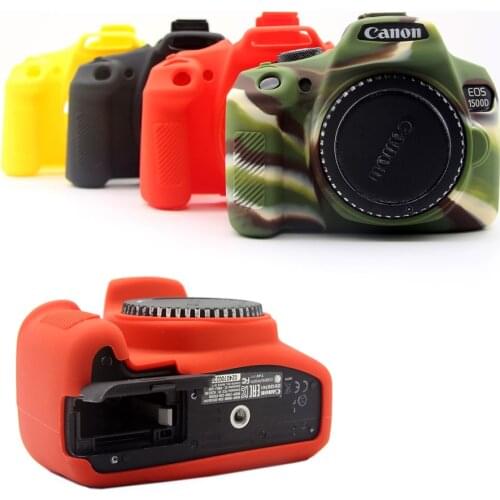 Portable Rubber Silicone case Camera Bag for Canon EOS 1300D 1500D 2000D Rebel T7 Kiss x90 protector cover