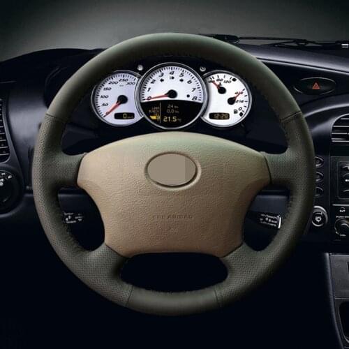 Black Artificial Leather Car Steering Wheel Cover for Toyota Land Cruiser Prado 120