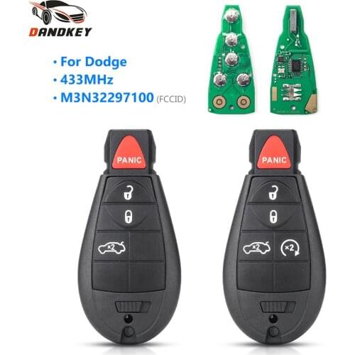 Dandkey M3N32297100 For Dodge Dart 2012-2016 4/5 Buttons Car Smart Remote Key Fob 433mhz ID46 Chip For Dodge Keyless Uncut Key