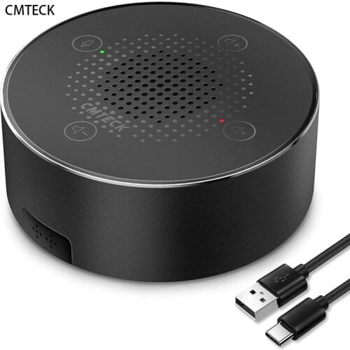 USB Microphone Speakers, CMTECK ZM330 Speakerphone - Omnidirectional Desktop Computer Conference Mic with 360º Voice Pickup, Mut