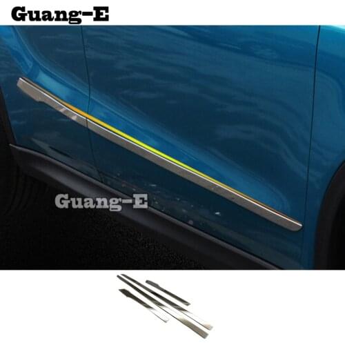 For Suzuki Vitara 2016 2017 2018 2019 Car Styling Detector Stainless Steel Side Door Body Trim Sticks Strips Molding