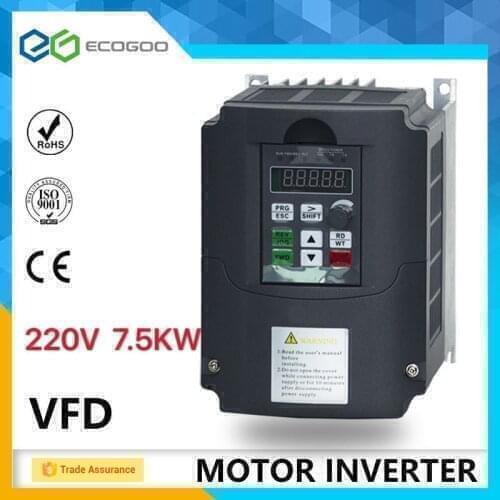 Inverter 7.5KW 220 into 220 out single phase 220V household electric input Three-phase 220V output