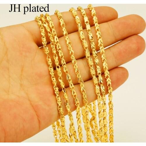 JHplated 45cm/7 Style Ethiopian Necklaces for Women Gold Color Africa Jewelry Eritrea Chain