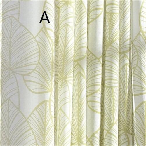 Jinyahome 1Pc 30% Shading Banana Leaf Printing Tulle Yarn Voile Curtain Sheer Window Sliding Door Living Room Window Slidingdoor
