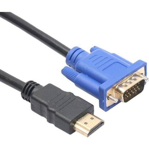 Durable Use Gold Plated HDMI-compatible To VGA Converter Cable with Audio Output for PC Laptop Tablet High Resolution Adapter