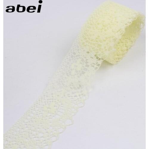 35mm beautiful 10yards lace tape Embroidered African lace trims Sewing Accessories DIY Wedding Decoration