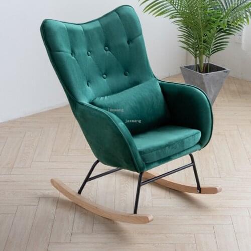 Rocking Chair Living Room Leisure Sofa Chair Balcony Nap Lazy Chair Nordic Modern Simple Single Reclining Chair Furniture Decor