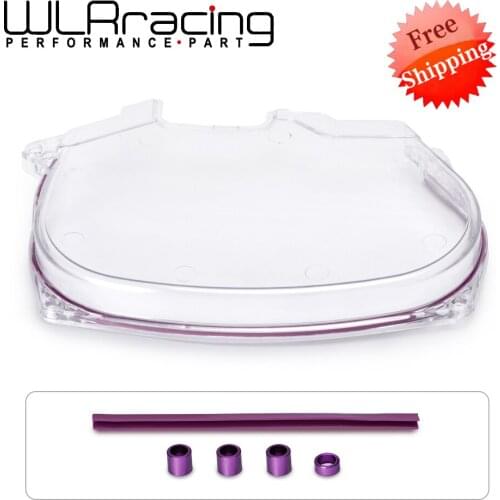 Timing Belt Cover Turbo Cam Pulley Clear Cam Gear Cover For 96-05 Mitsubishi Evolution Lancer EVO4-8 4G63 WLR6338