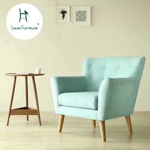 Louis fashion living room sofas Small Household Simple Cafe Cloth Art Single Creative Small Chair