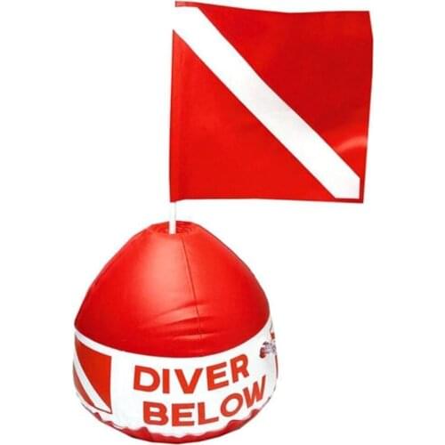 Diving Inflatable Signal Floater Snorkel Scuba Dive Diving Surface Marker Inflatable Dive Flag Sign Signal Buoy
