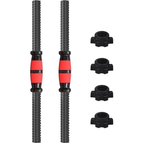 NEW Dumbbell Bar Connecting Steel Tube with Non-Slip Grip Barbell Bar Perfect Training 2 Fixing Rings Easy to Disassemble