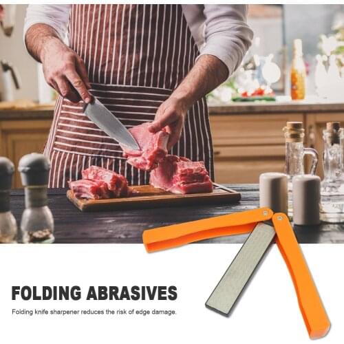 New Double Sided Folded Pocket Sharpener Diamond Knife Sharpening Stone Kitchen Tool Folded Pocket Camping