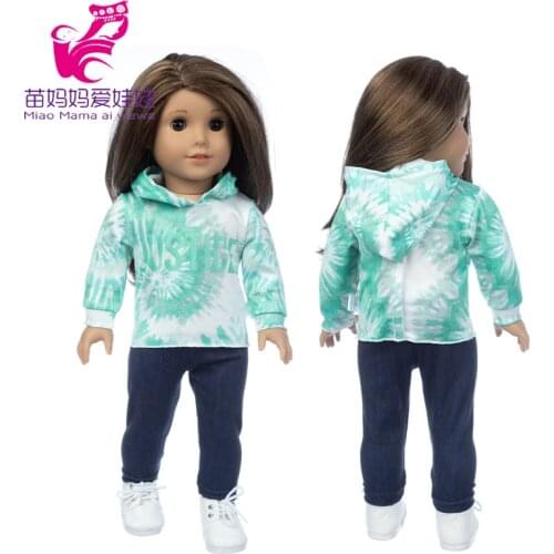 43cm Baby Doll Clothes Green Coat 18 Inch American OG Girl Doll Outfit Hoodie Jacket Toys Wear Girls Gifts