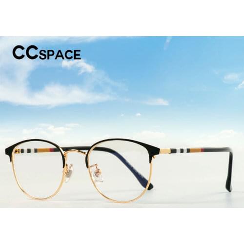 49137 Acetate Stripe Ultralight Metal Glasses Frames Men Women Optical Fashion Computer Glasses