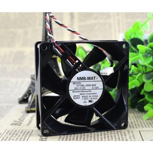 Original genuine 8cm80*80*25 24V 0.12A 3110RL-05W-B49 NMB three line inverter fan