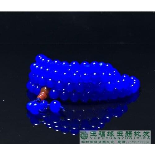 Natural blue agate 108 beads bracelets necklace women bracelets for women christmas bracelet green jade bracelet