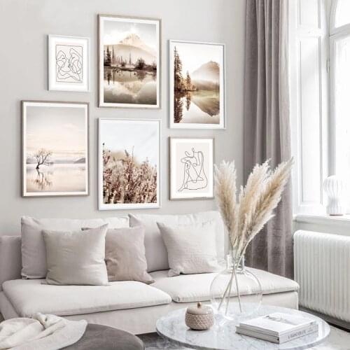 Nordic Natural Scenery Poster Wall Art Oil Painting Modern Painting Home Art Home Decoration Living Room Art Poster
