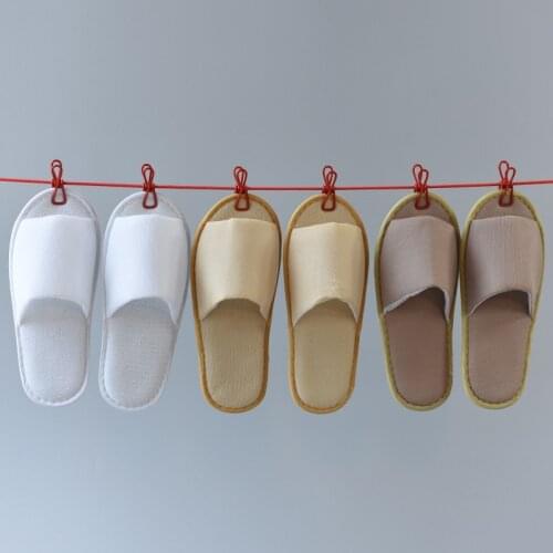 2021 New Simple Home Slippers Men Women Hotel Travel Spa Portable Folding House Disposable Home Guest Indoor Slippers Big Size