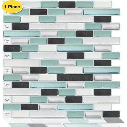 Erzaa 12x12 Inch Peel and Stick Backsplash Self Adhesive 3D Kitchen Tiles