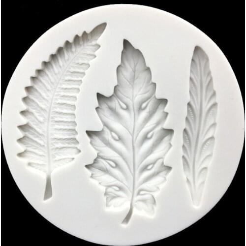 3 Leaves Silicone Fondant Cake Chocolate Candy Jello Silicone Decorating Mould Tools