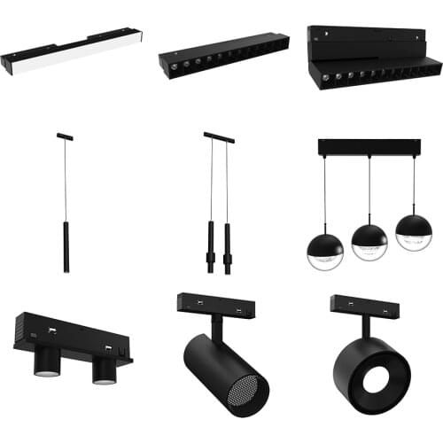 Modern Slim Full Lamp Recessed 24V 48v Rail System Indoor Dimmable LED Magnetic Track Light