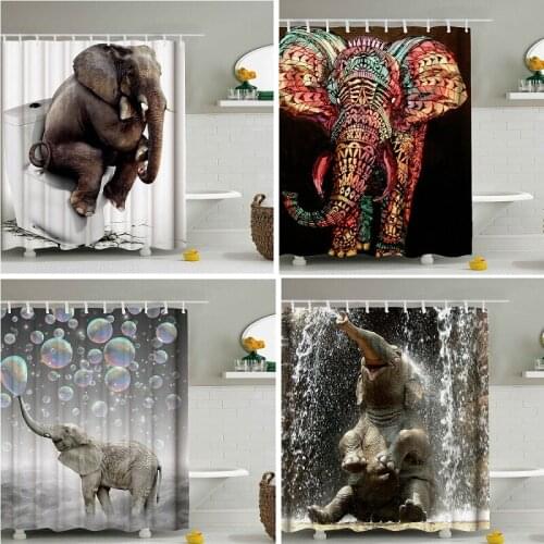 Cute elephant curtains curtain shower curtain Bathroom curtain Shower curtain decorative curtains Curtain for kitchen Bathroom