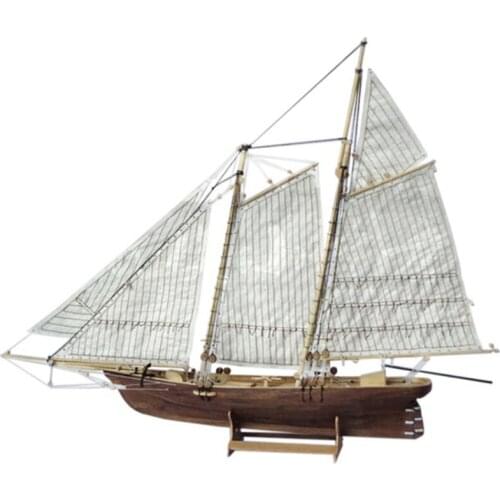 1:120 DIY Wooden Assembly Sailing Ship Model Classic Sailing Boat Laser Cutting Process Puzzle Toys