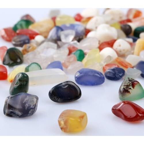 1 Bag 100g Colorful Mixed Irregular Shape Tumbled Stones Rock Gem Beads Chips