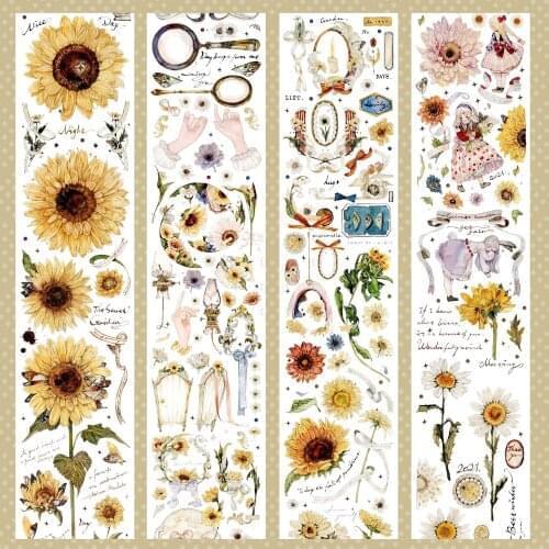 1 Loop Sun, Crystal Pet Journal Washi Tape Flower