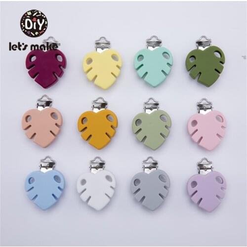 2PC Baby Pacifer Clips Turtle leaf Shape Perle Silicone Teether toys Dummy Chain Holder Soother Nursings Silicone Nipple Clip