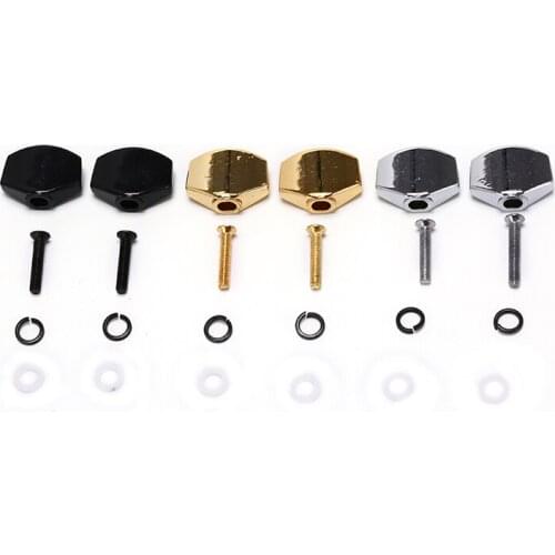 2X Replacement Buttons Knobs Handle Small Oval Metal Guitar Tuning Pegs Keys Tuners Machine Heads