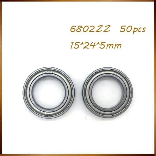 Free shipping 50pcs 6800ZZ 6801ZZ 6802ZZ 6803ZZ 6804ZZ 6805ZZ Thin Wall Metal Shielded Bearing Ball Bearings