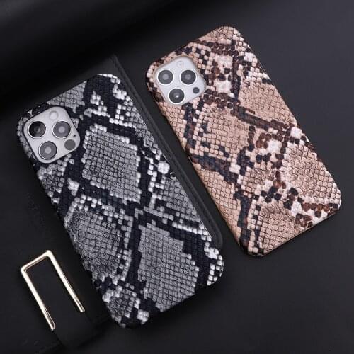 Pink Snake Skin Texture Leather Phone Cover For iphone 11 12 Pro Max Mini 7 8 Plus X XR XS Luxury Shockproof Back Case Coque
