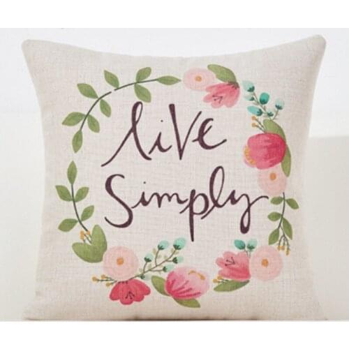 Flower Pattern Decorative Art Cushion Cover Pillow Pillowcase 45*45 Throw Pillows Home Decor Pillowcover